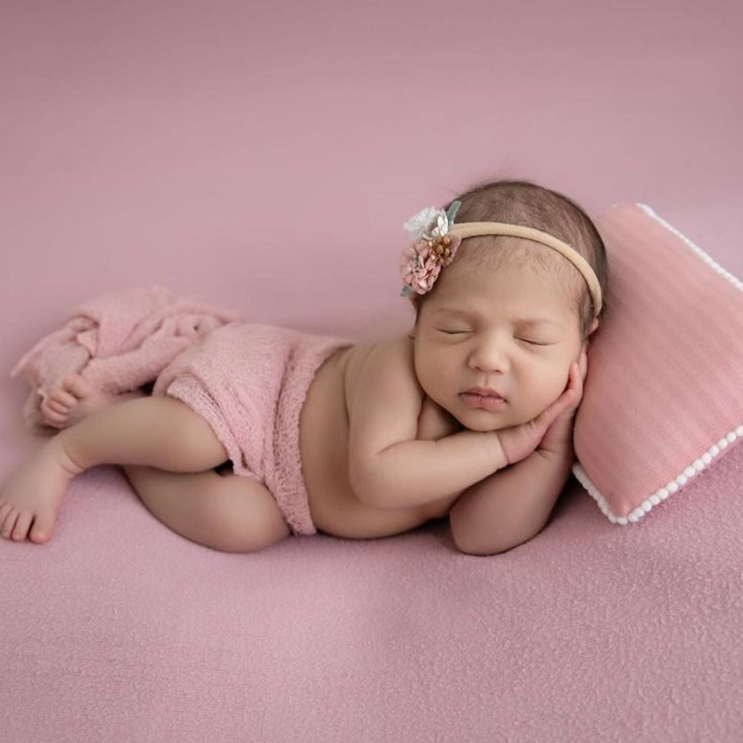 Knitted Stretch Wrap | Pink Peach