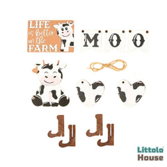Life is Better Theme Decorative Board D157 | Pack of 10 | White Brown
