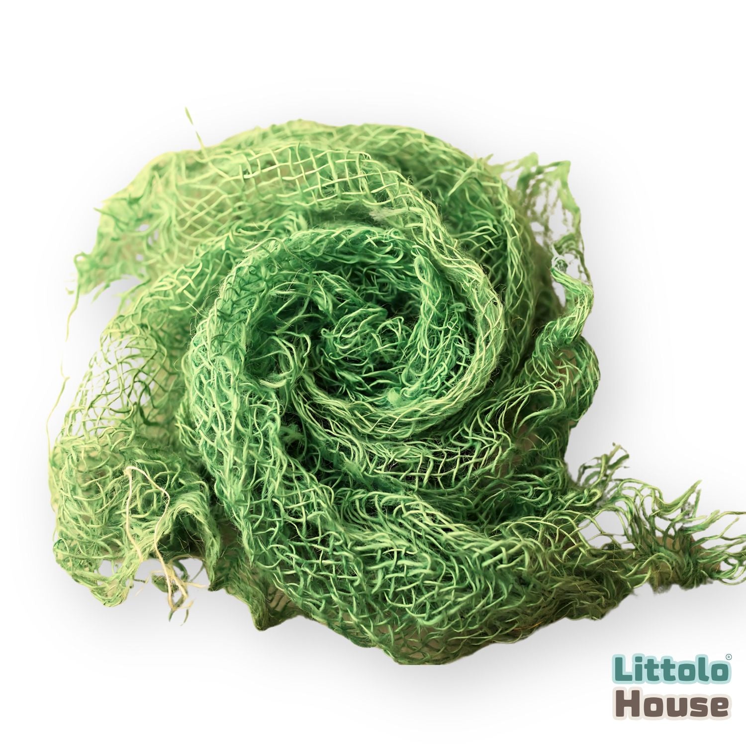 Chunky Burlap Layer | Lime Green