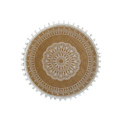 Linen Round Boho Layer| Style 3 | Jute Layer L050 | Khaki