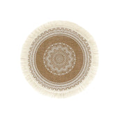 Linen Round Boho Layer| Style 2| Jute Layer L049 | Khaki