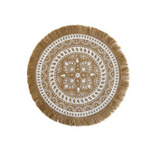 Linen Round Boho Layer| Style 1 | Jute Layer L048 | Khaki