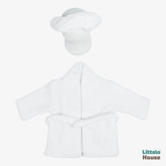 Baby Bathrobe with Hair Towel O205 | 3M | White