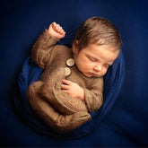 Baby Romper and Sleep Hat D2 SR056 | Set of 2 | 2M | Brown