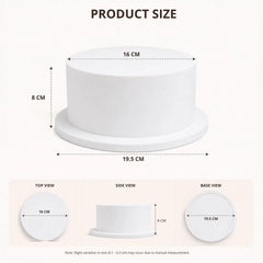 Wooden Fake Cake | Wooden Decorative | Rustic White