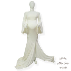 Long Bell Sleeves Gown M044 | L | White