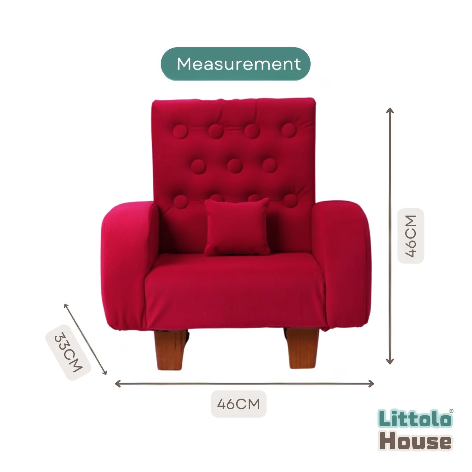 Luxe Lounge Sofa | Wooden Decorative | Burgundy