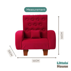Luxe Lounge Sofa | Wooden Decorative | Burgundy