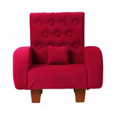 Luxe Lounge Sofa | Wooden Decorative | Burgundy