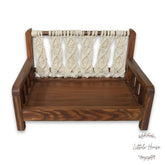 Macrame Sofa Style Bed | Wooden Decorative | Brown