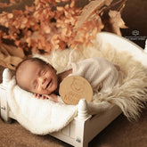 Milestone Cards Animal Print Set of 12 | Wooden Decorative | Natural Wood