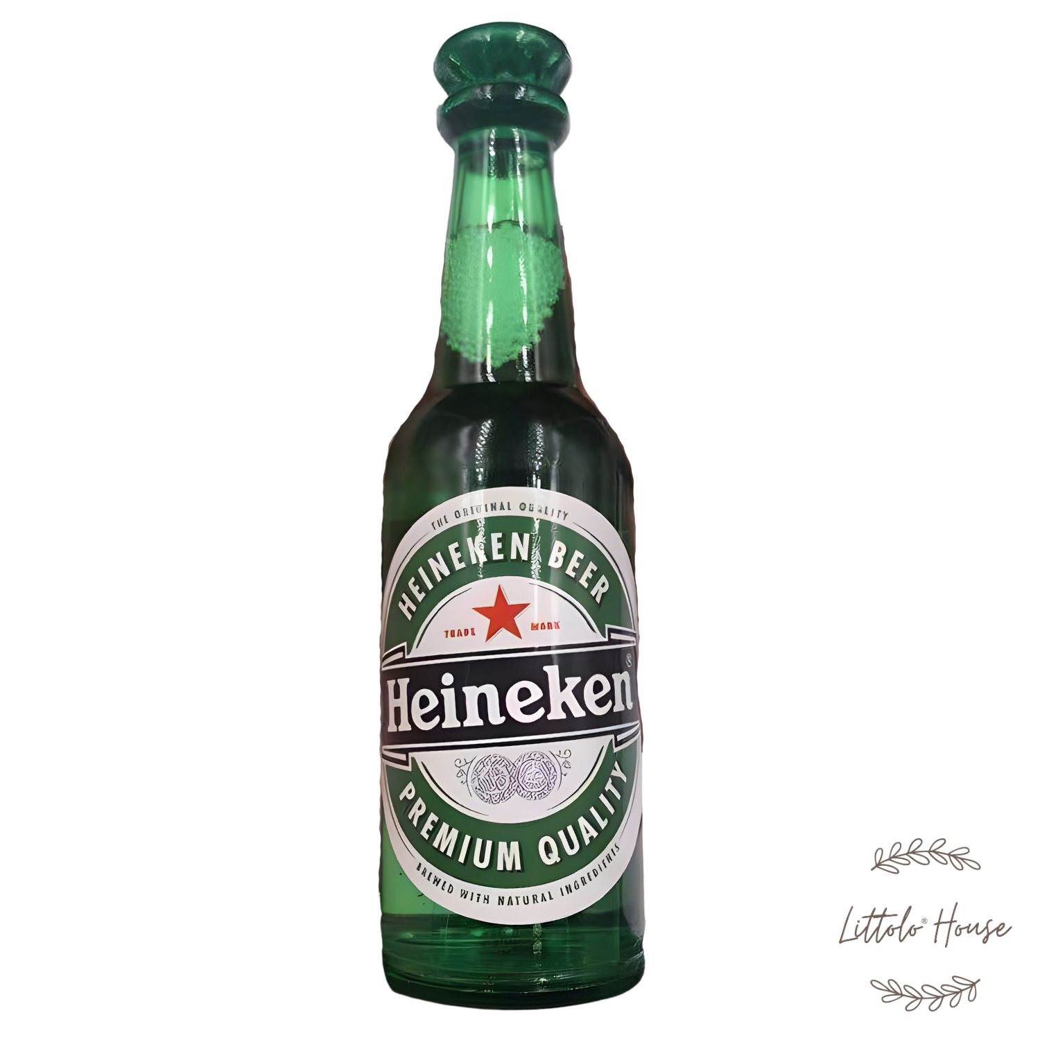 Fake Mini Beer Bottle Miniature D077 | Pack of 1 | Heineken Green