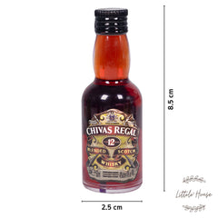 Fake Mini Drink Bottle Miniature D075 | Pack of 1 | Chivas Regal Brown