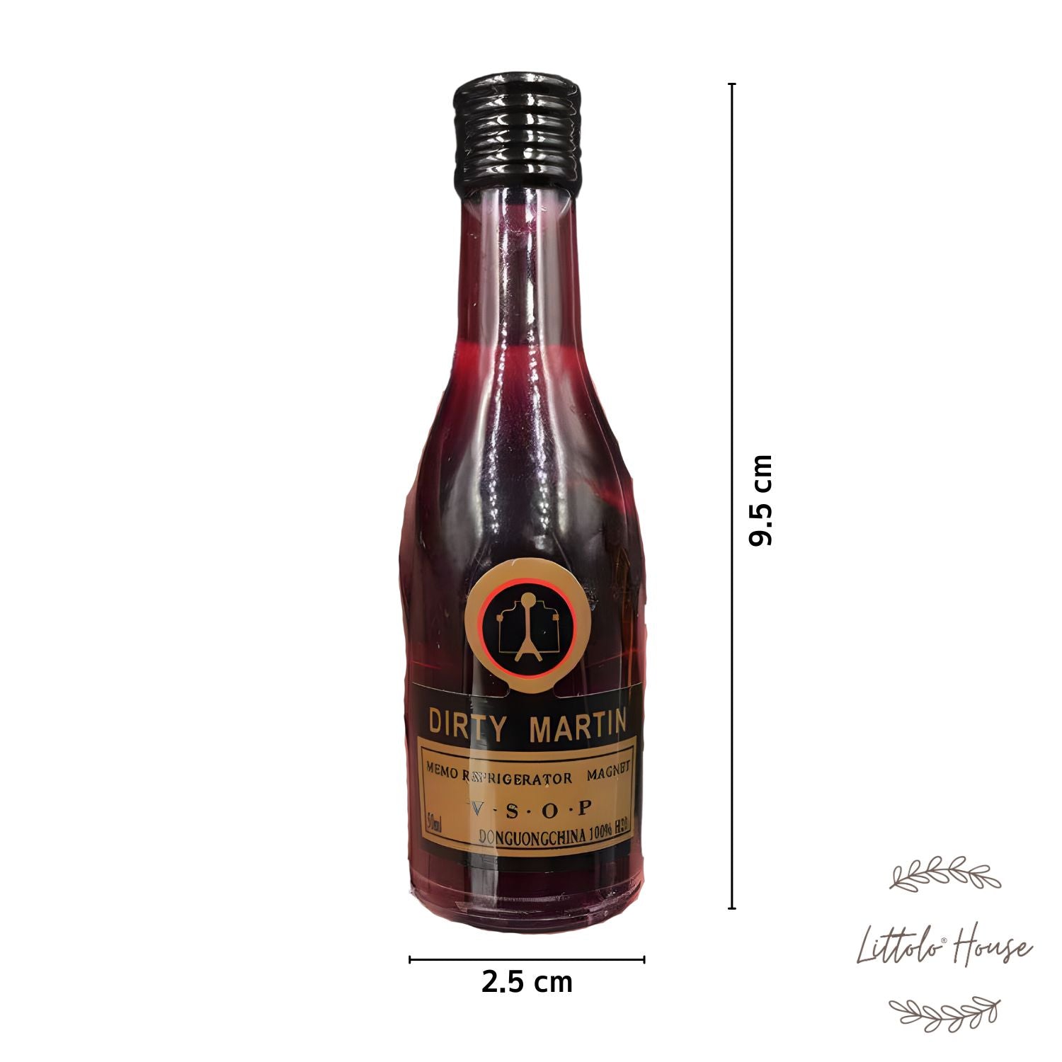 Fake Mini Drink Bottle Miniature D073 | Pack of 1 | Dirty Martini Brown