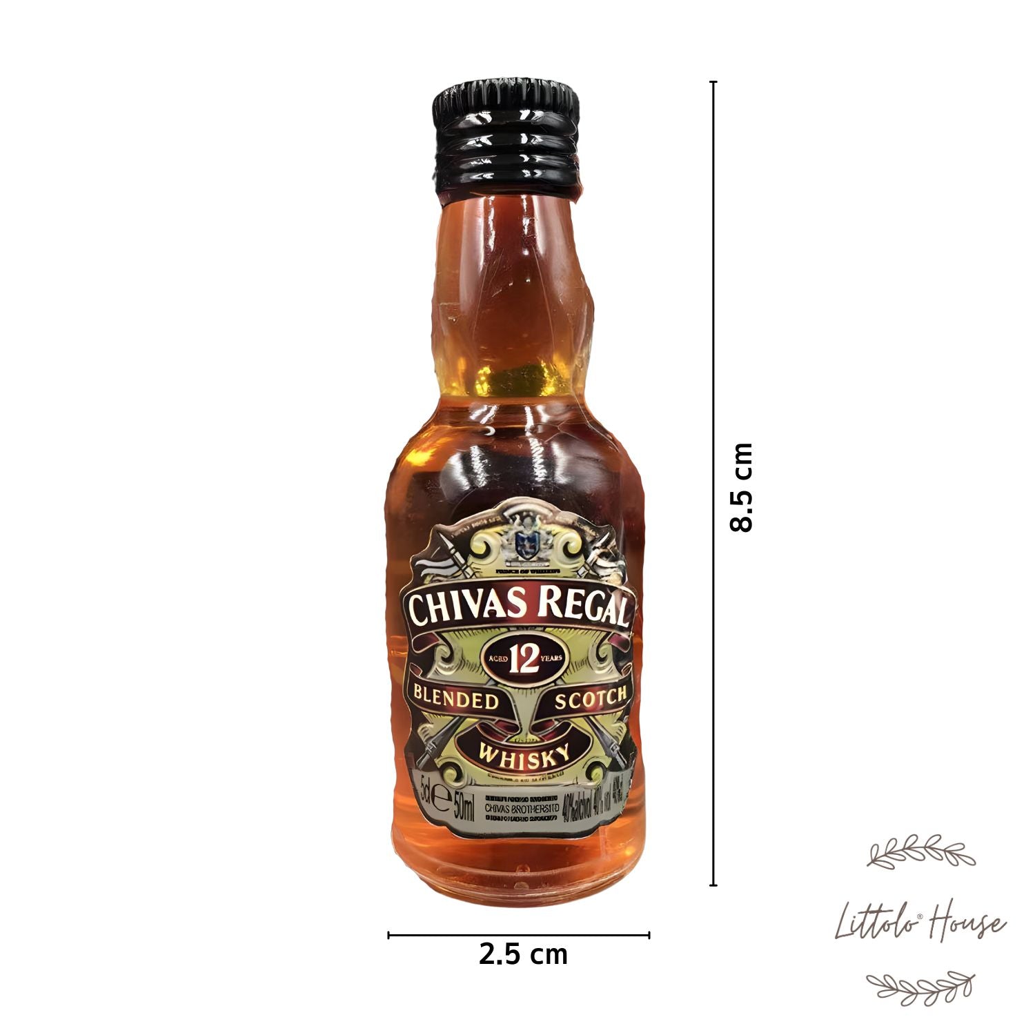 Fake Mini Drink Bottle Miniature D072 | Pack of 1 | Chivas Regal Yellow