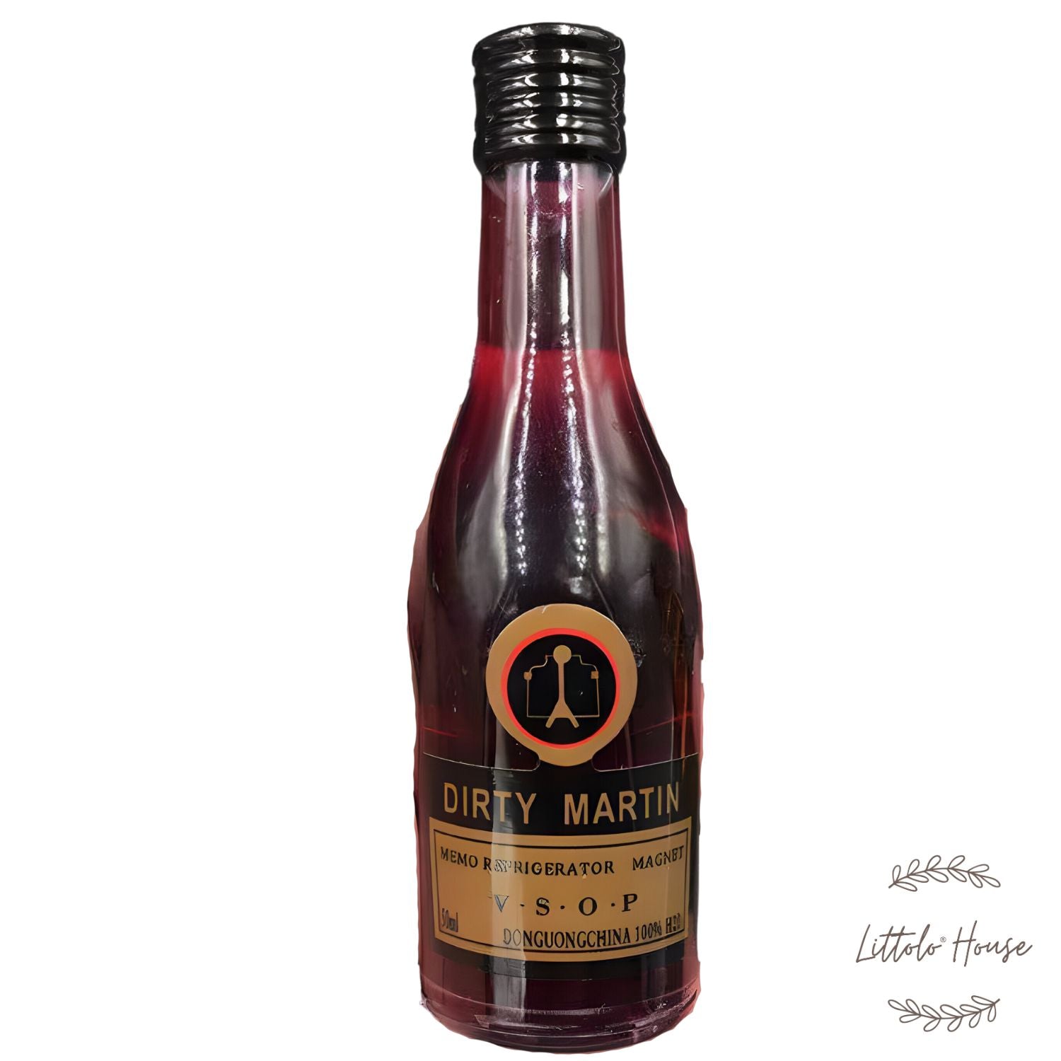 Fake Mini Drink Bottle Miniature D073 | Pack of 1 | Dirty Martini Brown