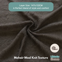 Mohair Wool Knit Layer L038 | Mehndi Green