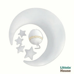 Moon with Stars and Bonnet Set of 3 | Posing Aids | White