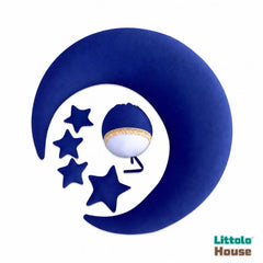 Moon with Stars and Bonnet Set of 3 | Posing Aids | Royal Blue