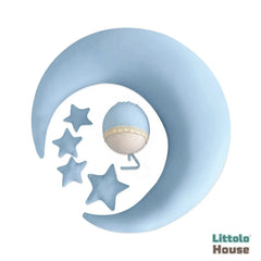 Moon with Stars and Bonnet Set of 3 | Posing Aids | Baby Blue