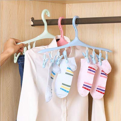 Multi-Clip Hanging Organizer with 8 Clips | Studio Setups | Pack of 3 | Blue