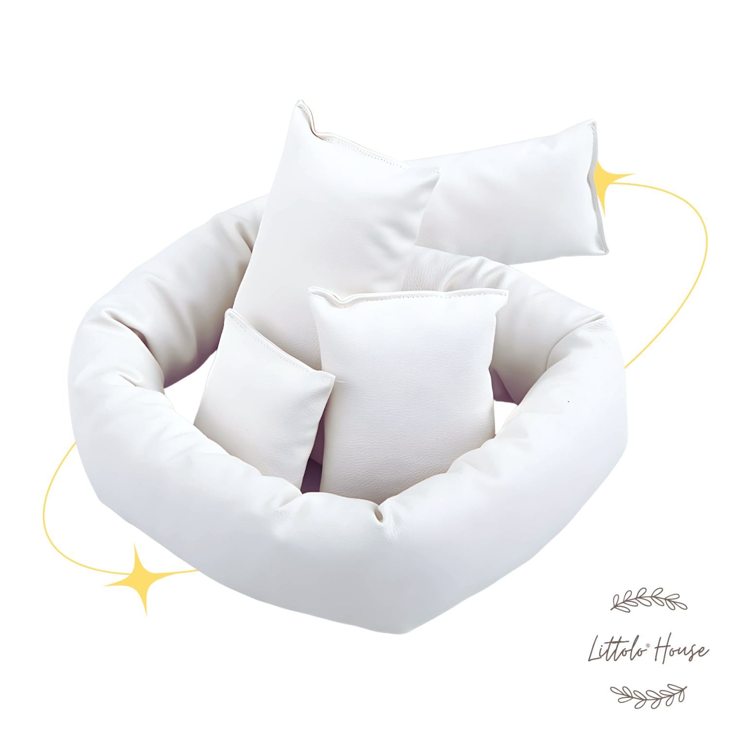 Multifunctional Basket Posing Aid P11 Set of 4 | NB | Rice White