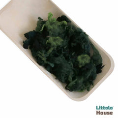 Natural Fluffy Wool Stuffer Layer L027 | 100GM | Bottle Green Shades