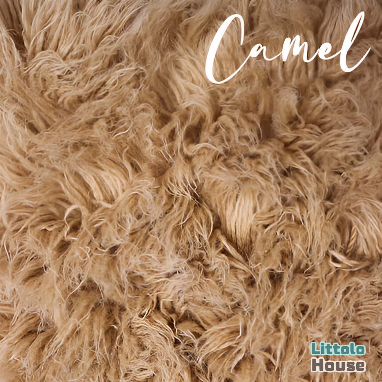 Natural Wool Flokati 2000 GSM Rugs Fur | 3x5 Feet | - Camel
