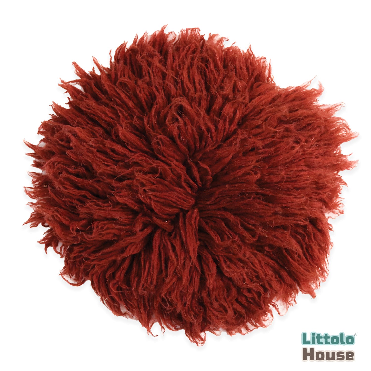 Natural Wool Flokati 3000 GSM Fur | 30 CMS | Brick Brown