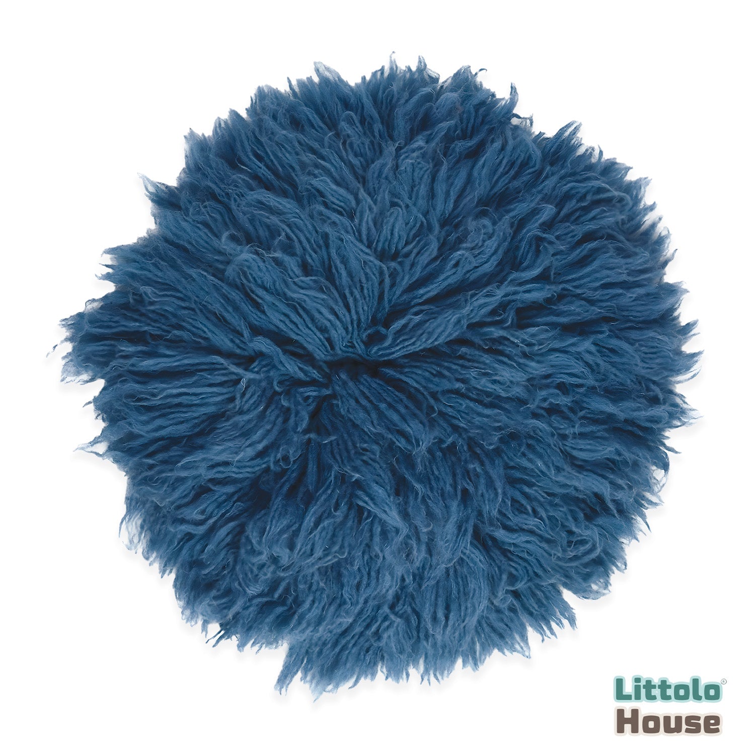 Natural Wool Flokati 3000 GSM Fur | 30 CMS | Electric Blue