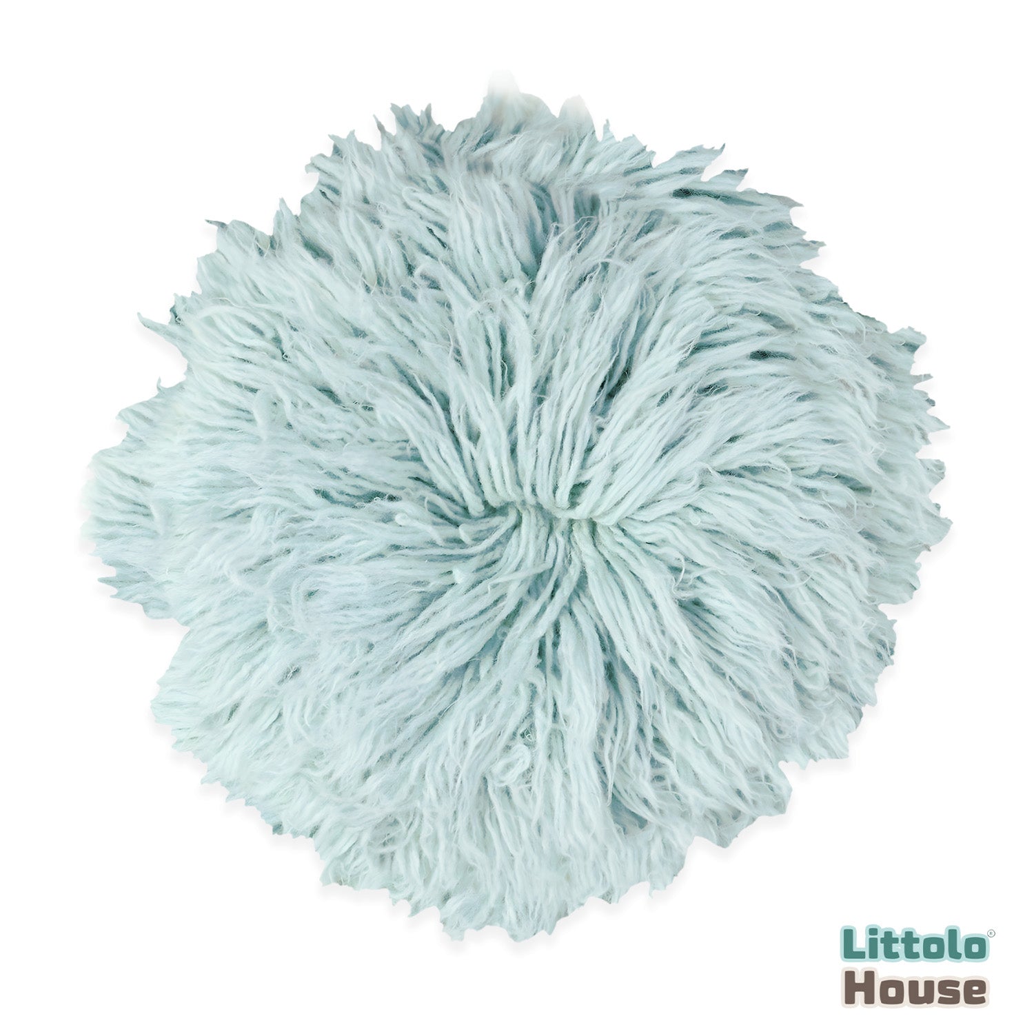 Natural Wool Flokati 3000 GSM Fur | 35 CMS | Ice Blue