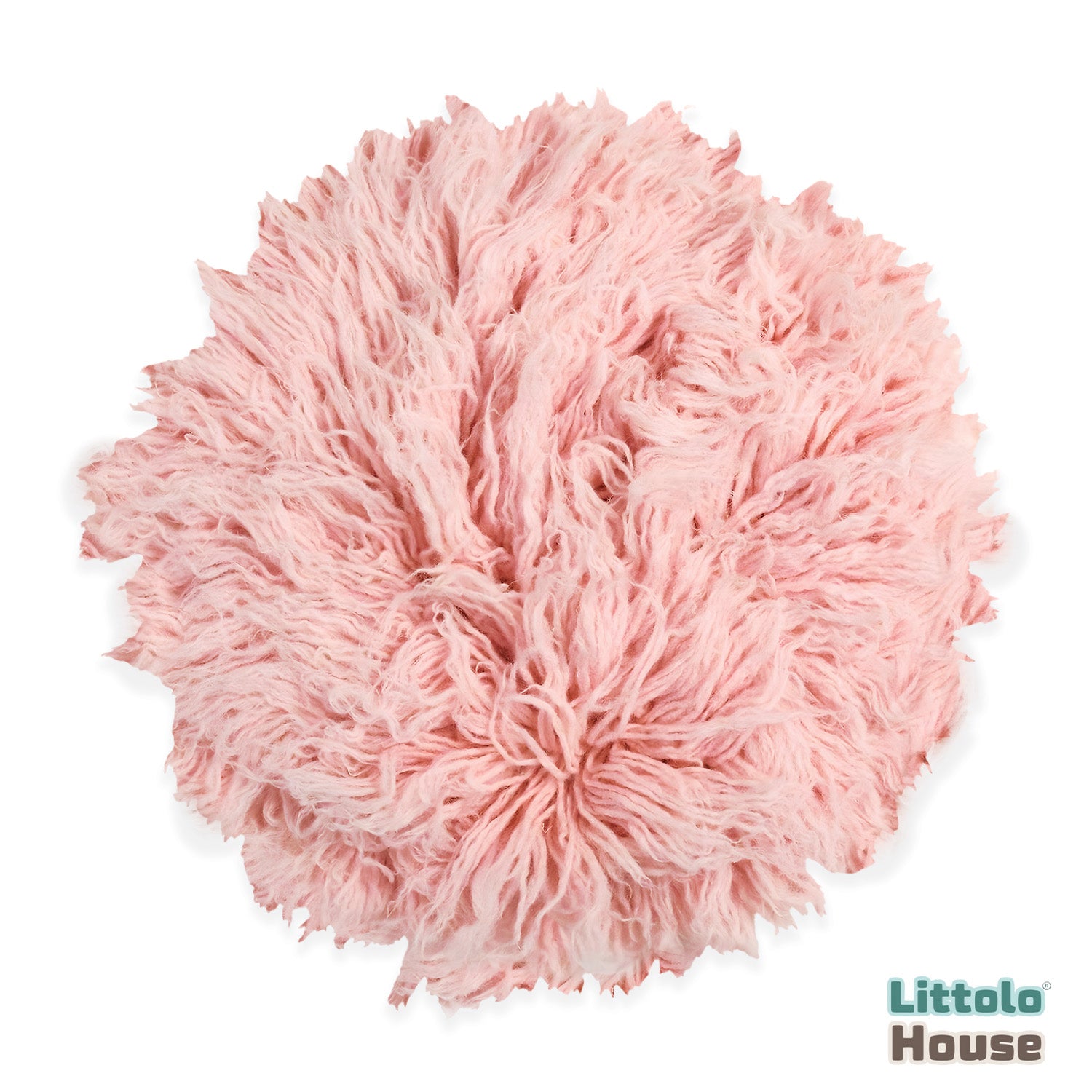 Natural Wool Flokati 3000 GSM Fur | 30 CMS | Light Pink