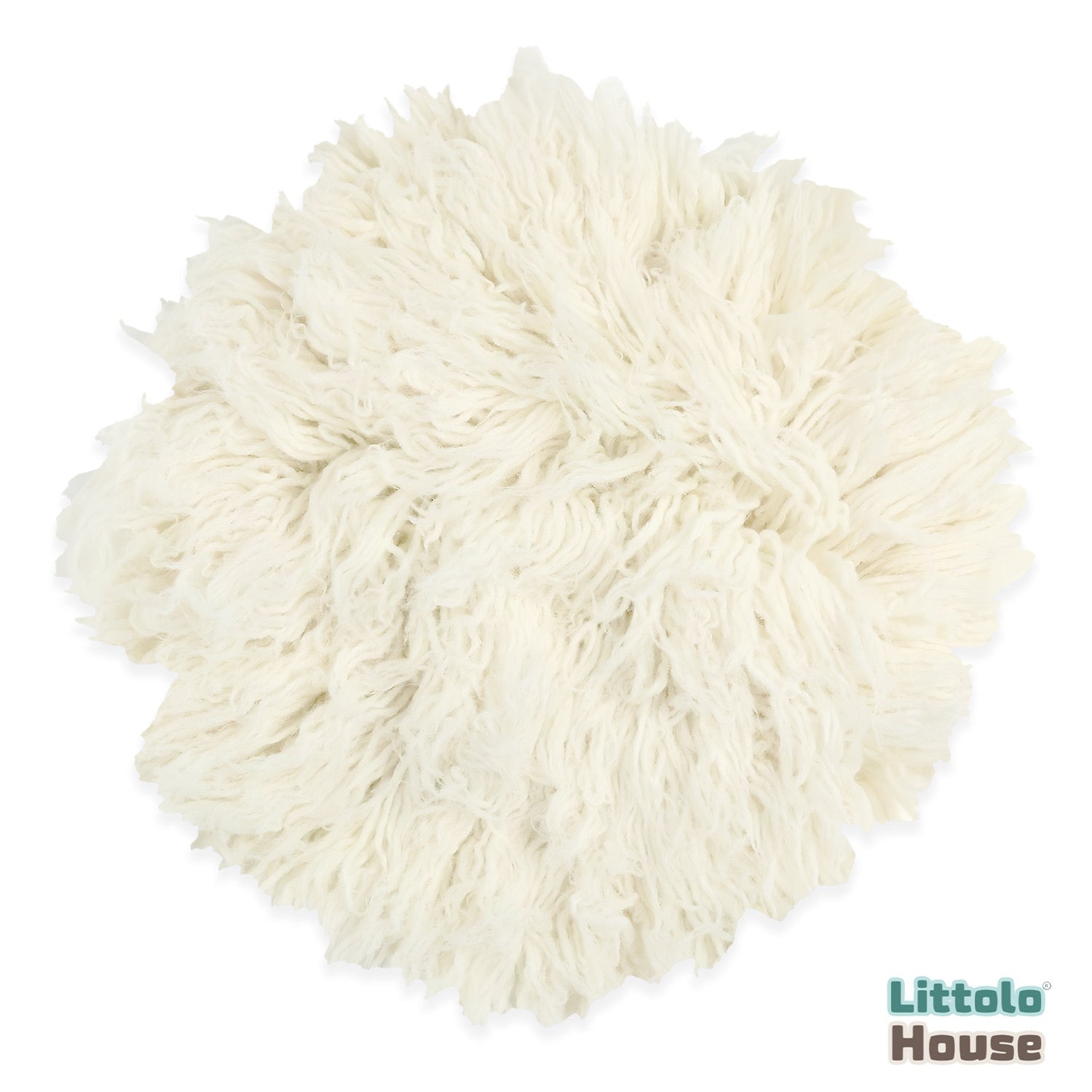 Natural Wool Flokati 3000 GSM Fur | 30 CMS | Natural White