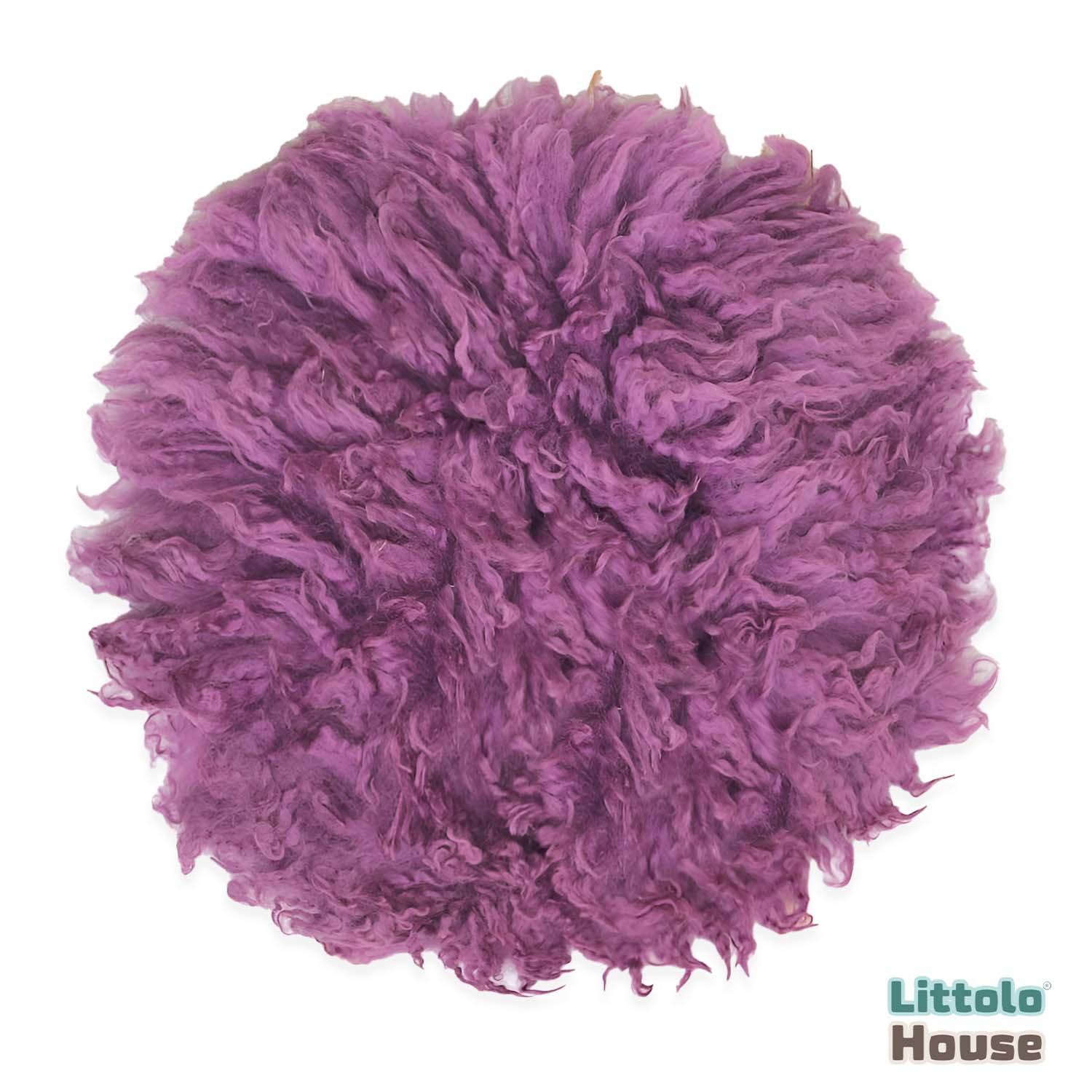Natural Wool Flokati Fur | 35 CMS | Periwinkle