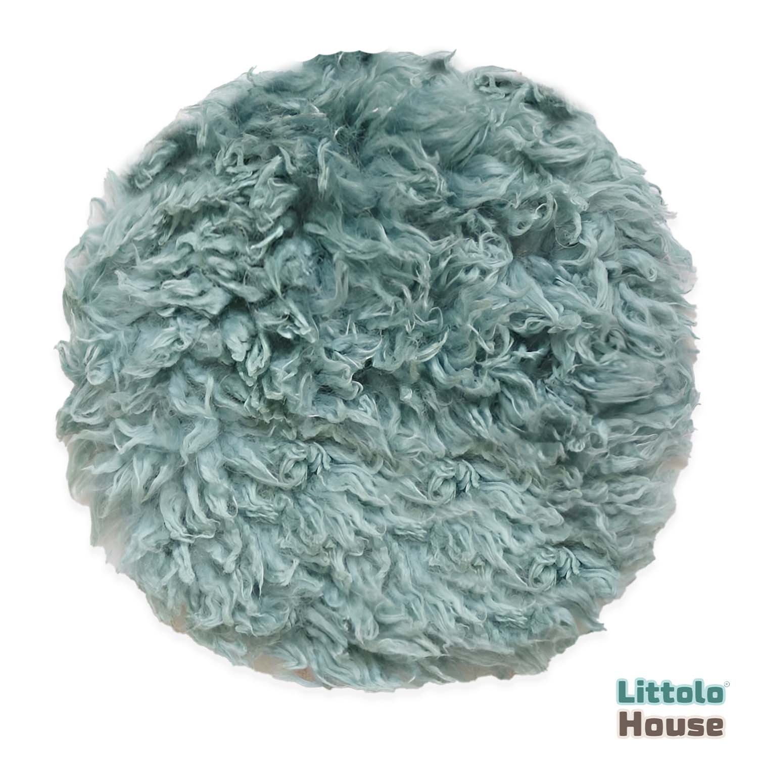 Natural Wool Flokati Fur | 35 CMS | Tiffany Blue