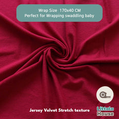 Neutral Jersey Velvet Stretch Wrap | Cherry
