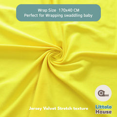 Neutral Jersey Velvet Stretch Wrap | Dark Yellow