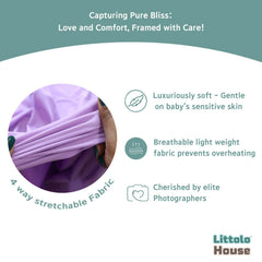 Neutral Jersey Velvet Stretch Wrap | Lavender