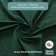 Neutral Jersey Velvet Stretch Wrap | Sea Green