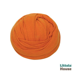 Neutral Jersey Velvet Stretch Wrap | Burnt Orange