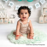 Baby Knit Romper Outfit O041 | 6M | Beige