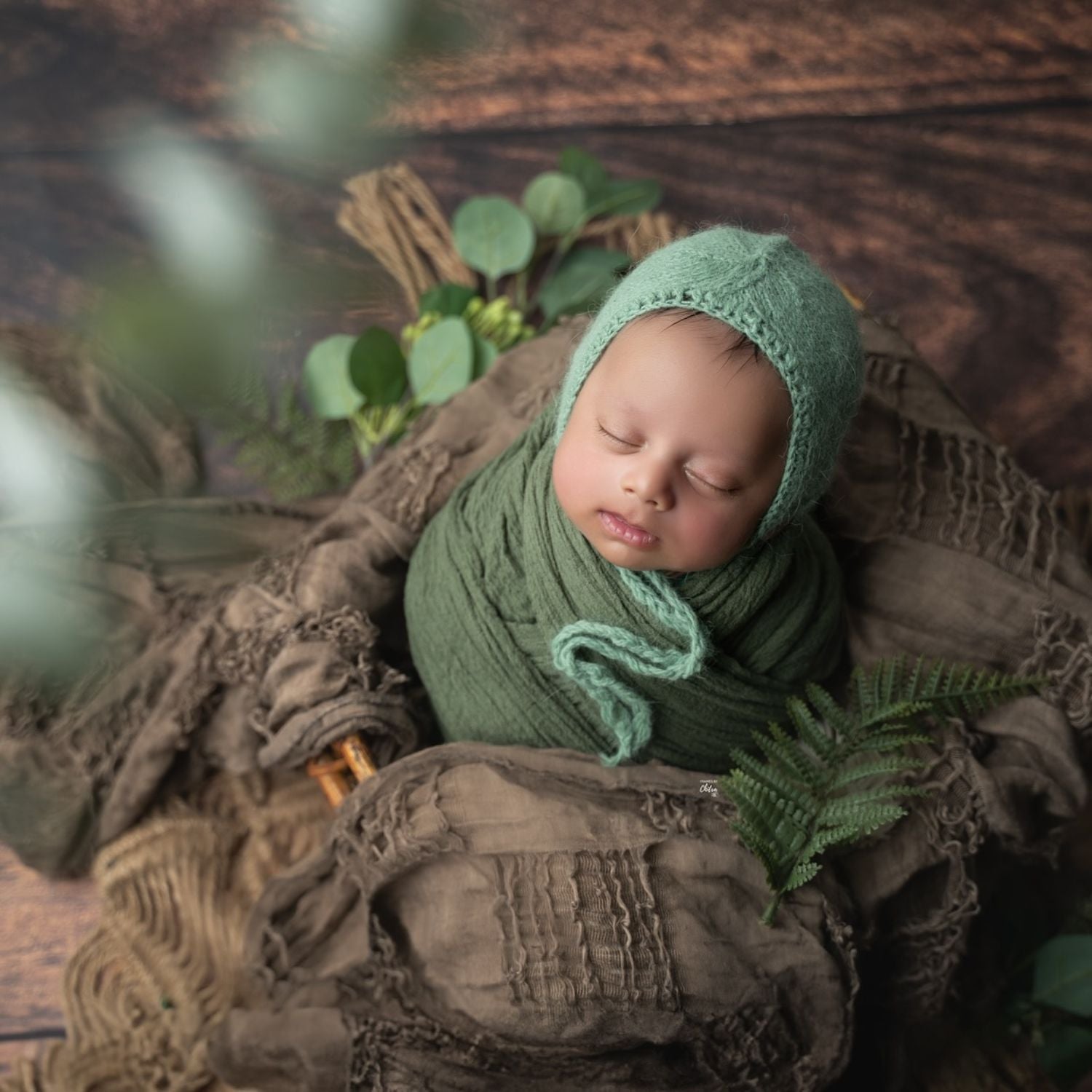 Non Stretchy Cotton Textured Wrap | Coffee