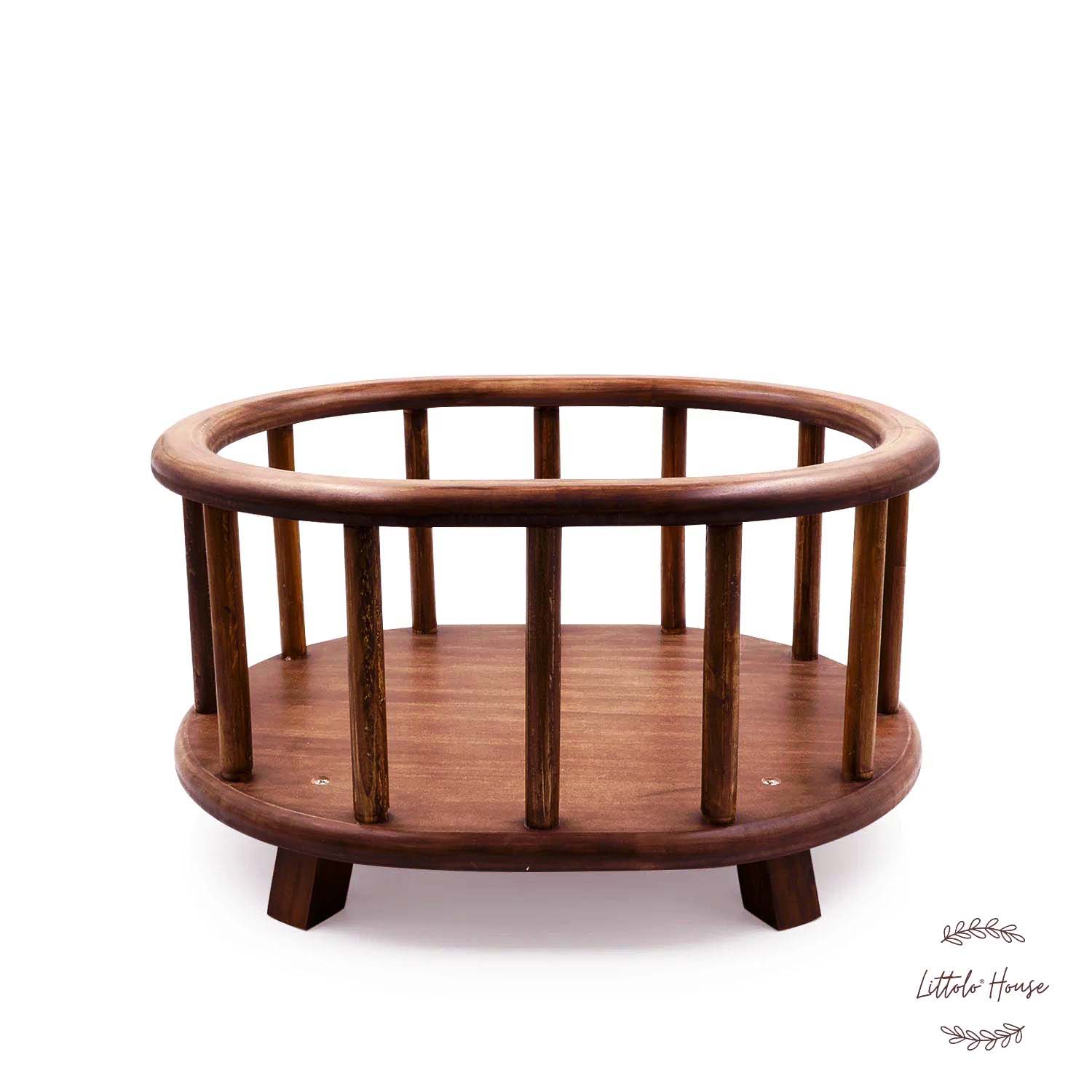 Oval Crib | Wooden Tableware | Brown