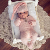 Baby Romper and Sleep Hat D2 SR056 | Set of 2 | 2M | Light Pink