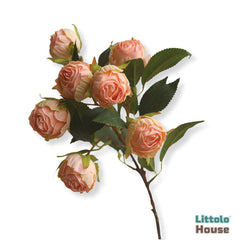 Artificial Rose Flower Stick F075 | Pack of 1 | Peach