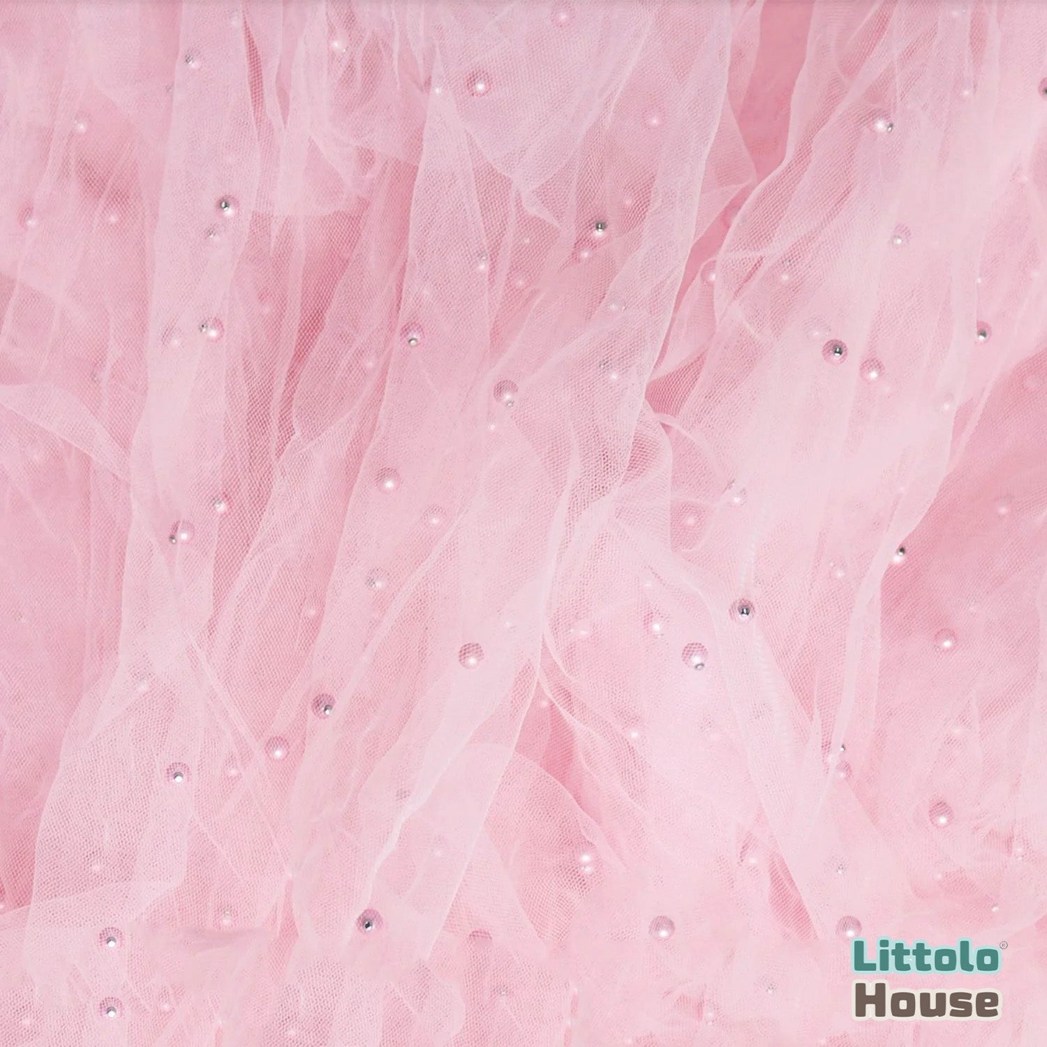Pearl Bead Net Wrap | Pink