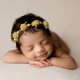 Pearl & Flower Headband H091 | 1Y | Mustard