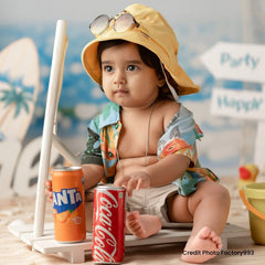 Baby Boy Shirt with Shorts O122 | 1Y | Tropical Flower Print