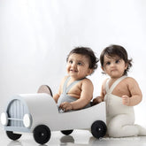 Vintage Car | Wooden Decorative | White Grey