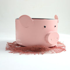Piggy Basket | Iron Artware | Pink